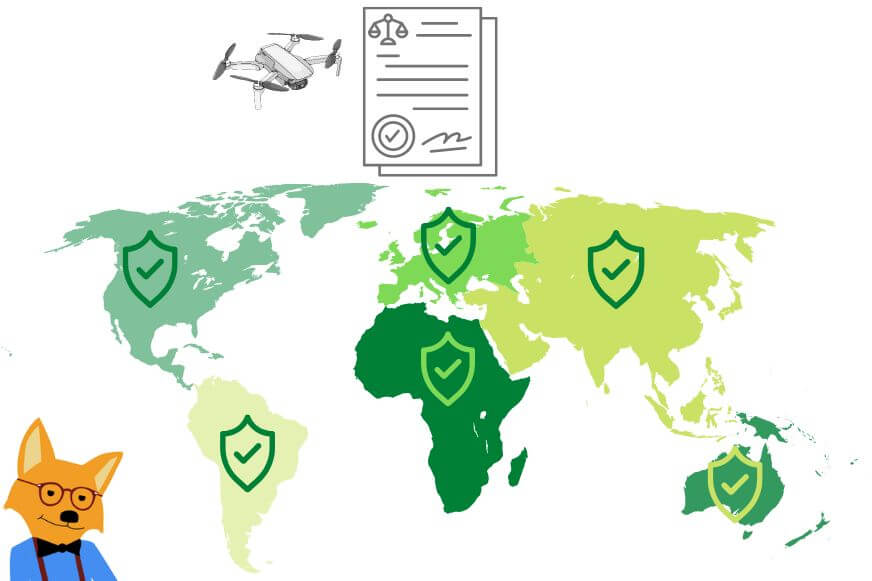 Der Smart-Home-Fox freut sich darüber, dass die Drohnenversicherung weltweit gültig ist.